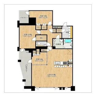 プレミスト大濠公園【6階】の間取り