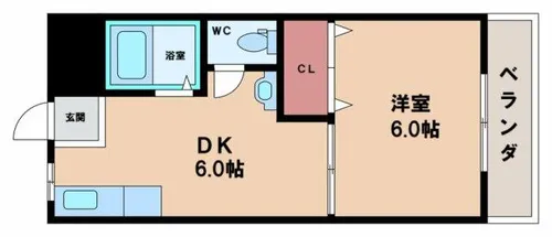 グランドール住吉【4階】の間取り