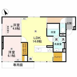 エルピダAノワール【1階】の間取り