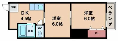 第二翡翠苑【1階】の間取り