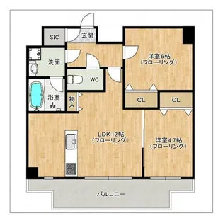 MODERN PALAZZO 博多デュオグランデWest【12階】の間取り