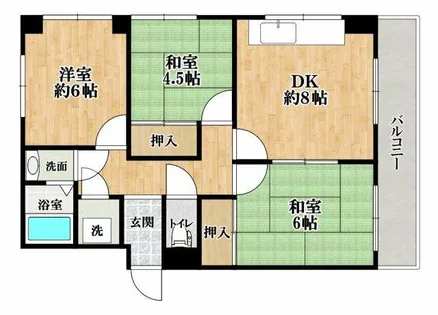 エムテック藤井寺【1階】の間取り