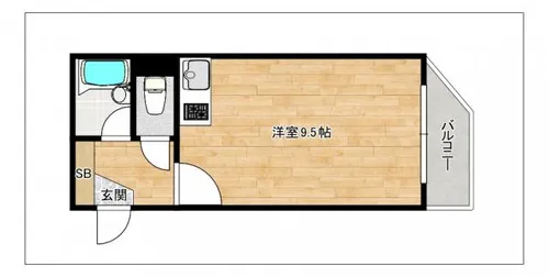 ジョイナス薬院【301号室】の間取り