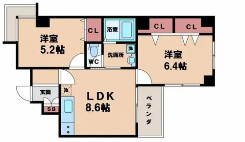 ミューズハウス【2階】の間取り