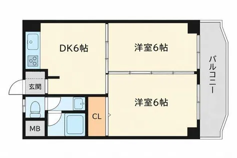 マルビシマンション南森町【8階】の間取り