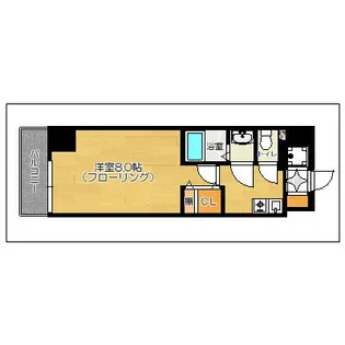 ピュアドームパラジオ博多【5階】の間取り