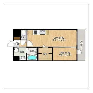 QUINTET MINAMI FUKUOKA【408号室】の間取り