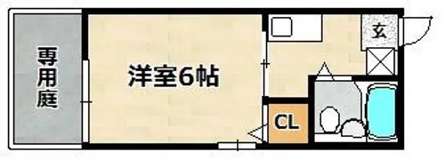 シティハイムサンセット【1階】の間取り