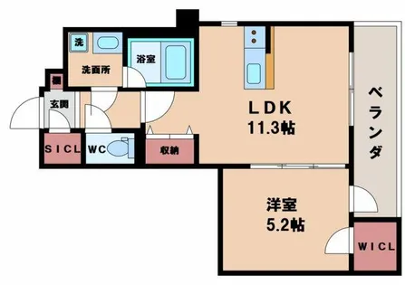 ウェルスクエア山坂【3階】の間取り