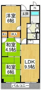 グリーンヒル三日市【2階】の間取り