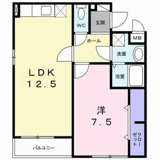 ロ・ピュール【2階】の間取り