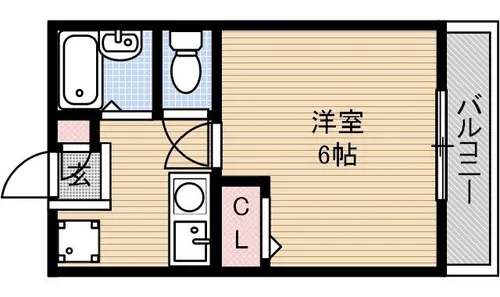 シャンブル南春日丘【202号室】の間取り
