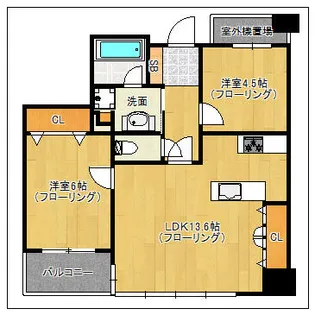 コスモ博多古門戸【12階】の間取り