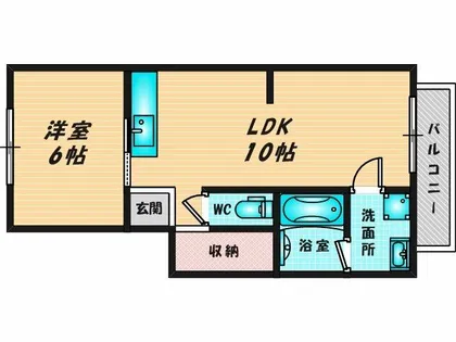 スリースターマンション【1階】の間取り