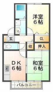 エクセレント松下【1階】の間取り