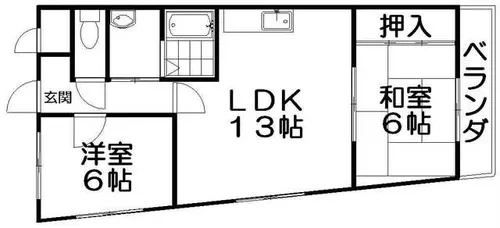 エスポワール交野【5階】の間取り