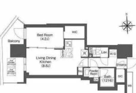 コンフォリアリヴ本町WESTQ【12階】の間取り