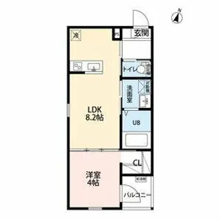 クレリア花池町【1階】の間取り