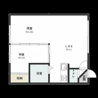 大西コーポ【205号室】の間取り