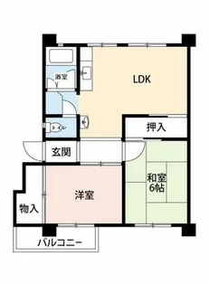 公社賃貸SMALIO 三原台【6-210号室】の間取り