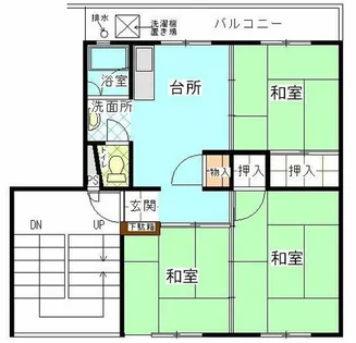 公社賃貸SMALIO 下田部C【22-405号室】の間取り