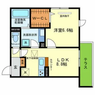 YKメゾン向陽【1階】の間取り