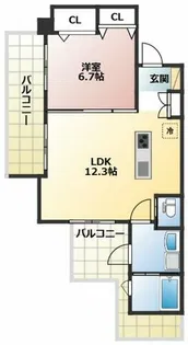 白壁リンクス【9階】の間取り