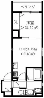 セレニティ荒本B棟【1階】の間取り