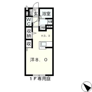 グランパルクA棟【1階】の間取り