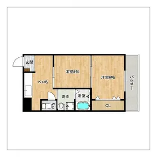 サンライト村上【402号室】の間取り