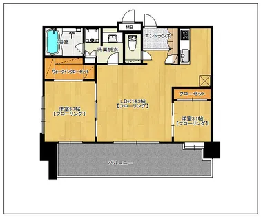 エンクレストGRAN博多駅前【12階】の間取り