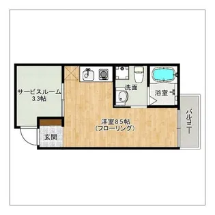ガレット南福岡【6階】の間取り
