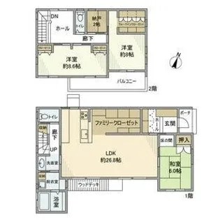 愛知県日進市五色園4丁目【一戸建】の間取り