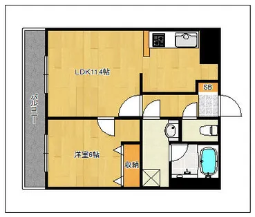 いわきビル今宿【4階】の間取り