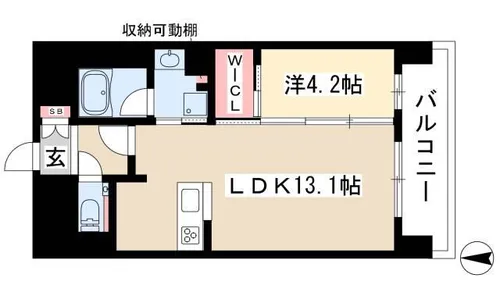 セレニティー大須【6階】の間取り