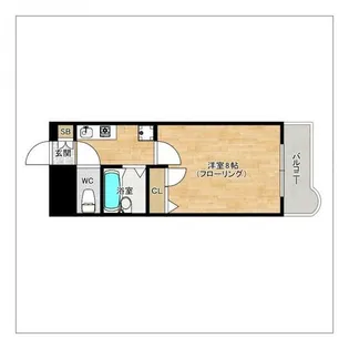 スタジオアパートメントオクダ【305号室】の間取り