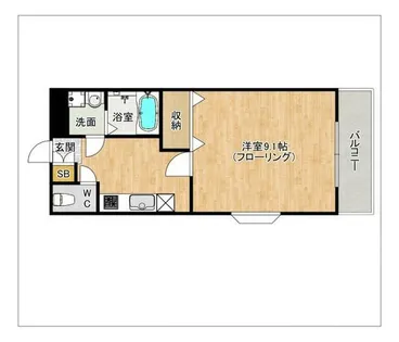 ユースパレスVI【106号室】の間取り
