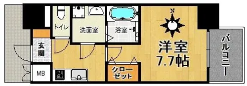 ポルトボヌール神戸湊川公園【11階】の間取り