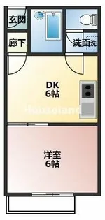 シャンティイ中ノ島【1階】の間取り