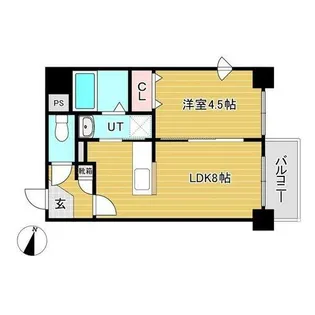 シュクル医大南【602号室】の間取り