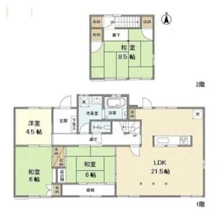 大阪府泉南郡熊取町桜が丘1丁目【一戸建】の間取り