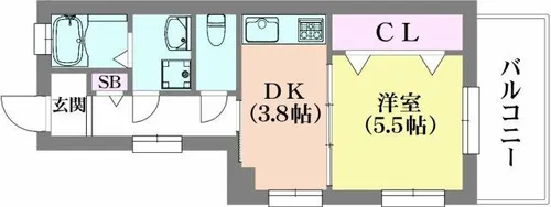 クイーンズハイツ名倉【4階】の間取り
