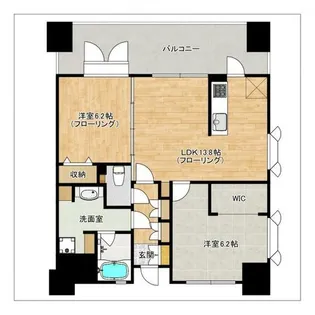アントゥール薬院【1006号室】の間取り