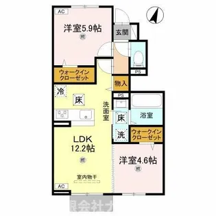 プラウディア滝野【1階】の間取り