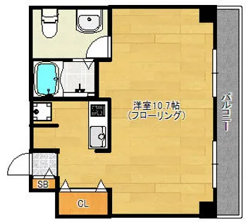 カルム福岡東【5階】の間取り