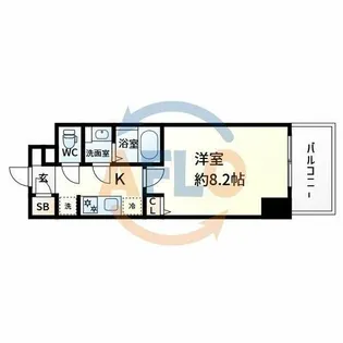 TOPAZ江坂【4階】の間取り