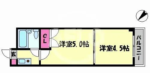 ラパンジール阿波座【8階】の間取り