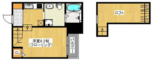 ルナテラス【102号室】の間取り