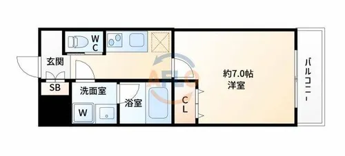 アリビオ江坂垂水町【2階】の間取り
