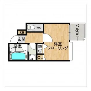 アルファコンフォート福岡西新【1106号室】の間取り